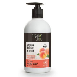 Natura Siberica Organic Shop Hand Soap Rose Peach Σαπούνι Θρέψης Χεριών Ροδάκινο και Ρόδο 500ml