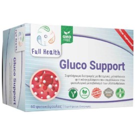 Full Health Gluco Support για το Μεταβολισμό των Υδατανθράκων 60 Φυτικές Κάψουλες
