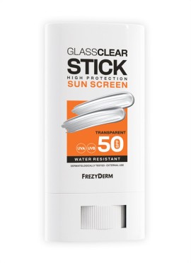 Frezyderm Glass Clear Stick SPF50 Διάφανο Αντηλιακό Stick Ανάλαφρης Αίσθησης Προσώπου & Χειλιών Χωρίς Χρώμα 20ml