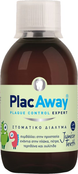 Plac Away Junior Παιδικό Στοματικό Διάλυμα  με Γεύση Πορτοκάλι για Παιδιά άνω των 6 Ετών 250ml