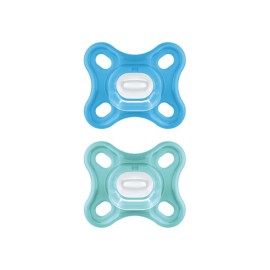 Mam Comfort Πιπίλα Σιλικόνης για Νεογέννητα 0-2m Μπλε - Τιρκουάζ 2 Τεμάχια [126SB]