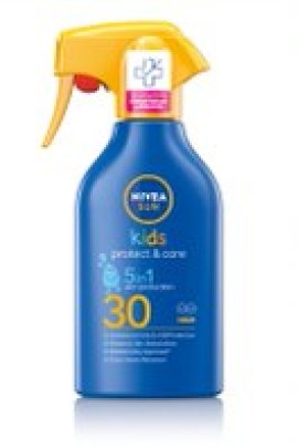 Nivea Sun Kids Protect & Care 5 σε 1 SPF30 Trigger Spray Παιδικό Αντηλιακό Γαλάκτωμα Προσώπου - Σώματος για Ευαίσθητες Επιδερμίδες 270ml
