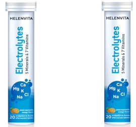 Helenvita PROMO Electrolytes με 5 Μέταλλα & 7 Βιταμίνες με Γεύση Πορτοκάλι 2x20 Αναβράζοντα Δισκία