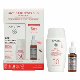 Apivita PROMO Bee Sun Safe SPF50 Daily Age Repair Αντηλιακό Προσώπου με Αντιγηραντική Δράση 50ml & ΔΩΡΟ Bee Tech Concentrates C15 Propolis Correct Serum Αντιρυτιδικός & Αντιοξειδωτικός Ορός Λάμψης 10ml