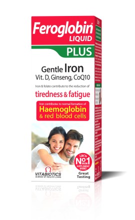 Vitabiotics Feroglobin Liquid Plus Σίδηρος σε Υγρή Μορφή Συμβάλλει στη Μείωση της Κούρασης & Κόπωσης 200ml