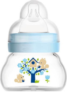 Mam Feel Good Γυάλινο Μπιμπερό με Θηλή Σιλικόνης από 0m+ Μπλε 90ml [380S]