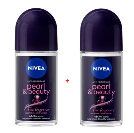 Nivea Women PROMO Pearl & Beauty Black Pearl Γυναικείο Αποσμητικό Roll on 48ωρης Προστασίας 2x50ml