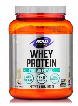 Now Whey Protein Vanilla Πρωτεΐνη Ορού Γάλακτος Υψηλής Διατροφικής Αξίας με Γεύση Βανίλια 907gr