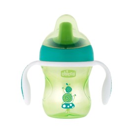 Chicco Training Cup Εκπαιδευτικό Κύπελλο για 6m+ με Λαβές Πράσινο - Πορτοκαλί 200ml [06921-30]