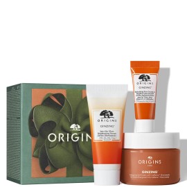 Origins PROMO Ginzing Gel Cream Ενυδατική Κρέμα Προσώπου με Καφεΐνη & Νιασιναμίδη 30ml - Brightening Serum Ενυδατικός Ορός Λάμψης Προσώπου 15ml - Refreshing Eye Cream to Brighten and Depuff 5ml