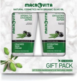 Macrovita PROMO Hydrating Hand Cream Ενυδατική Κρέμα Χεριών με Λάδι Ελιάς & Αλόη 60ml & Cracked Skin Cream Κρέμα Σώματος για Ξηρό & Σκασμένο Δέρμα με Λάδι Ελιάς & Αμυγδαλέλαιο 60ml