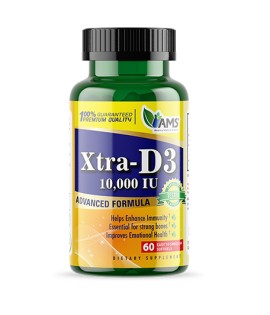 AMS Xtra D3 10.000IU Συμπλήρωμα Διατροφής για την Ενίσχυση του Ανοσοποιητικού Συστήματος 60 Μαλακές Κάψουλες