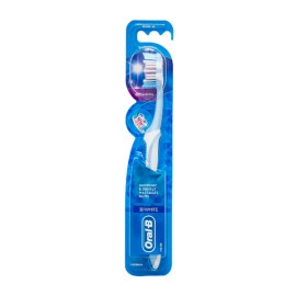 Oral B 3D White Brilliance Χειροκίνητη Οδοντόβουρτσα 40mm Μέτρια Χρώμα:Γαλάζιο 1 Τεμάχιο