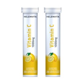 Helenvita PROMO Vitamin C 1000mg για το Ανοσοποιητικό Σύστημα με Γεύση Λεμόνι 2x20 Αναβράζοντα Δισκία