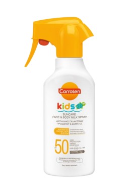 Carroten Kids Suncare Face & Body Milk Spray SPF50 Παιδικό Αντηλιακό Γαλάκτωμα Προσώπου & Σώματος 270ml