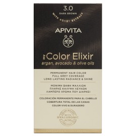 Apivita My Color Elixir No3.0 Καστανό Σκούρο Κρέμα Βαφή Σε Σωληνάριο 50ml - Ενεργοποιητής Χρώματος 75ml