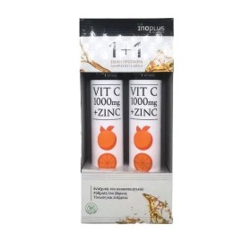 Inoplus PROMO Vitamin C 1000mg & Zinc για το Ανοσοποιητικό Σύστημα Πορτοκάλι 2 x 20 Αναβράζοντα Δισκία