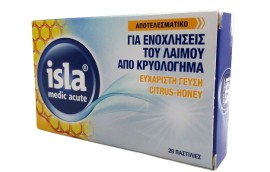 Isla Medic Acute Καραμέλες για τις Ενοχλήσεις του Λαιμού από Κρυολόγημα με Γεύση Citrus-Honey 20τμχ