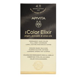 Apivita My Color Elixir No4.11 Καστανό Έντονο - Σαντρέ Κρέμα Βαφή Σε Σωληνάριο 50ml - Ενεργοποιητής Χρώματος 75ml