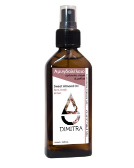 Dimitra Αμυγδαλέλαιο 100% Φυτικό Προϊόν για Πρόσωπο, Σώμα & Μαλλιά 100ml