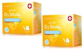 Vianex PROMO Altion D3 Sticks 1.000IU Κοκκία Διασπειρόμενα στο Στόμα με Γεύση Πορτοκάλι 2x30 Sticks