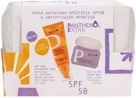 Medisei PROMO Panthenol Extra Sun Care Diaphanous SPF50 Αντηλιακό Προσώπου Χωρίς Άρωμα 50ml & Extra Face & Eye Cream Αντιρυτιδική Κρέμα Προσώπου & Ματιών 50ml & Νεσεσέρ