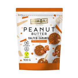 Frank & Oli Mini Cookies Peanut Butter & Salted Caramel Μίνι Μπισκότα με Γεύση Φυστικοβούτυρο & Αλατισμένη Καραμέλα 100g