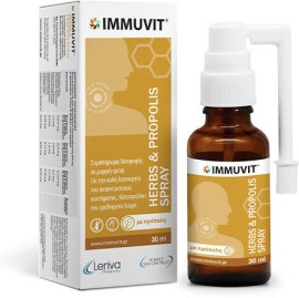 Leriva Immuvit Herbs & Propolis Spray με Καταπραϋντική Δράση για το Λαιμό 30ml