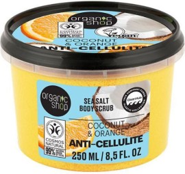 Natura Siberica Organic Shop Anti Cellulite Coconut Orange Body Scrub Σώματος Κατά της Κυτταρίτιδας 250ml