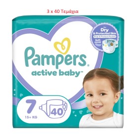 Pampers Active Baby Μέγεθος 7 [15+kg] 3x40 Πάνες