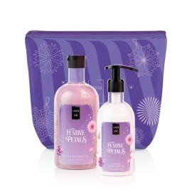 Lavish Care Xmas PROMO Festive Petals Bath & Shower Αφρόλουτρο Gel 500ml - Glitter Body Lotion Ενυδατικό Γαλάκτωμα Σώματος 300ml - Νεσεσέρ