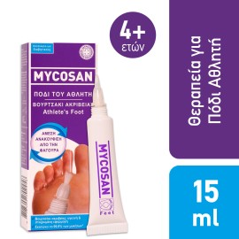 Mycosan Athletes Foot Gel Θεραπεία για Πόδι Αθλητή, Γέλη για Ενήλικες & Παιδιά άνω των 4 Ετών 15ml