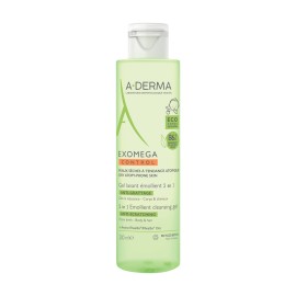 A-Derma Exomega Control Μαλακτικό Ζελ Καθαρισμού 2 σε 1 Κατά του Αισθήματος Κνησμού 200ml