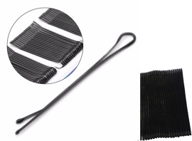 Τσιμπιδάκια Μαλλιών Κλασικά Μαύρο 1 Καρτέλα [24 Τεμάχια]