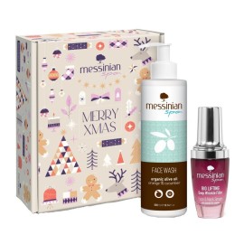 Messinian Spa PROMO Xmas Box Bio Lifting Face & Neck Serum Ορός Προσώπου & Λαιμού για Βαθύ Γέμισμα Ρυτίδων 30ml & Face Wash Απαλό Καθαριστικό Προσώπου Πορτοκάλι Αγγούρι 300ml