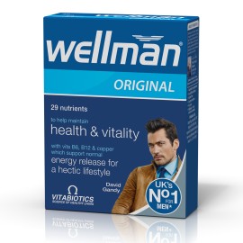 Vitabiotics Wellman Original Πολυβιταμίνη για Άνδρες για την Υποστήριξη της Υγείας & της Ζωτικότητας τους 30 Ταμπλέτες