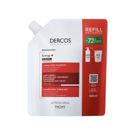 Vichy Dercos Energy+ Refill Δυναμωτικό Σαμπουάν Κατά της Τριχόπτωσης, με Aminexil & Νιασιναμίδη 400ml
