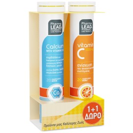 PharmaLead PROMO Calcium Vit. C & D3 Συμπλήρωμα για το Ανοσοποιητικό Σύστημα 20 Αναβράζοντα Δισκία - Vitamin C 1000mg 20 Αναβράζοντα Δισκία