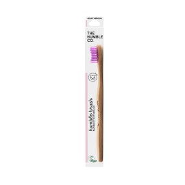The Humble Co. Bamboo Toothbrush Adult Purple Medium Οδοντόβουρτσα Ενηλίκων από Μπαμπού Μωβ Μέτρια 1 Τεμάχιο