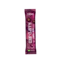 Csinta 100% Organic Fruit Roll Sour Cherry Βιολογικό Σνακ Αποξηραμένων Φρούτων με Βύσσινο, 12gr