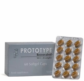Boderm Prototype Resveratrol Συμπλήρωμα Διατροφής Ρεσβερατρόλης με Αντιγηραντικές Ιδιότητες 60 Μαλακές Κάψουλες