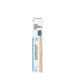 The Humble Co. Bamboo Toothbrush Adult Blue Sensitive Οδοντόβουρτσα Ενηλίκων από Μπαμπού Μπλε για Ευαίσθητα Δόντια και Ούλα 1 Τεμάχιο