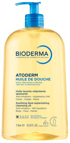 Bioderma Atoderm Huile De Douche Απαλό Ελαιώδες Αφρόλουτρο Κατά των Ερεθισμών για το Ευαίσθητο Ξηρό προς Ατοπικό Δέρμα 1Lt