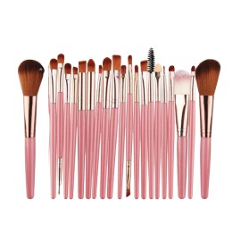 OEM Σετ Πινέλα Μακιγιάζ Ροζ 21 Τεμαχίων