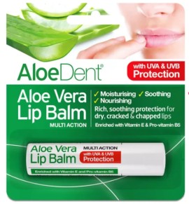 Optima Aloe Vera Lip Balm Χειλιών με Αλόη Βέρα Ενυδατώνει & Επανορθώνει τα Ξηρά Χείλη 4gr