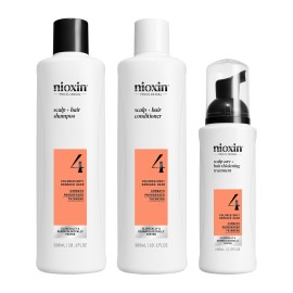Nioxin System 4 Loyalty Kit για Βαμμένα Μαλλιά με Προχωρημένη Αραίωση Shampoo 300ml + Conditioner 300ml + Leave In Treatment 100ml