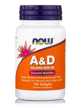 Now Foods A&D 10000/400iu Συμπλήρωμα Διατροφής Για Το Ανοσοποιητικό  100 Μαλακές Κάψουλες