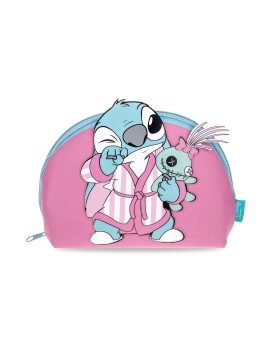 Mad Beauty Stitch Pamper Cosmetic Bag Νεσεσέρ Ροζ Γαλάζιο 1 Τεμάχιο
