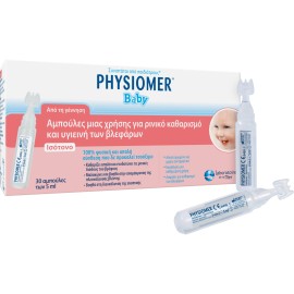 Physiomer® Baby Αποστειρωμένες Αμπούλες Φυσιολογικού Ορού για Ρινική Αποσυμφόρηση από την Γέννηση 30 Αμπούλες x 5ml