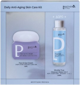 Medisei PROMO Panthenol Extra Face & Eye Cream Αντιρυτιδική Κρέμα Προσώπου & Ματιών 50ml & ΔΩΡΟ Extra Micellar True Cleanser 3 in 1 Νερό Καθαρισμού Προσώπου 100ml